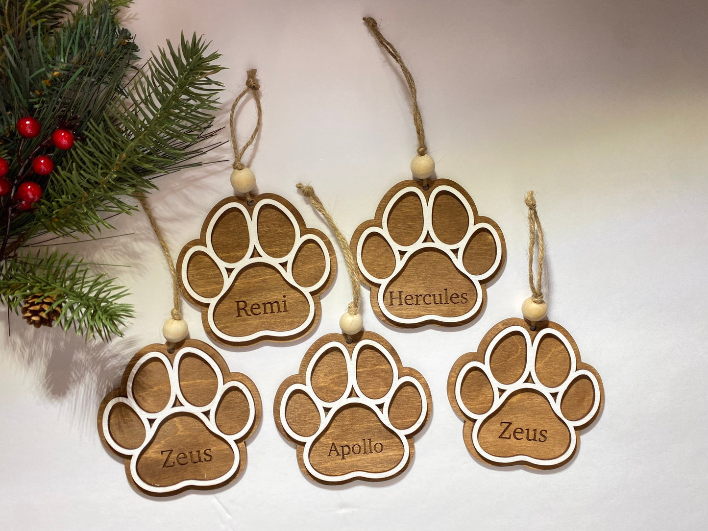 Dog Paw Print Ornament