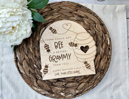DIY Bee Fingerprint Sign