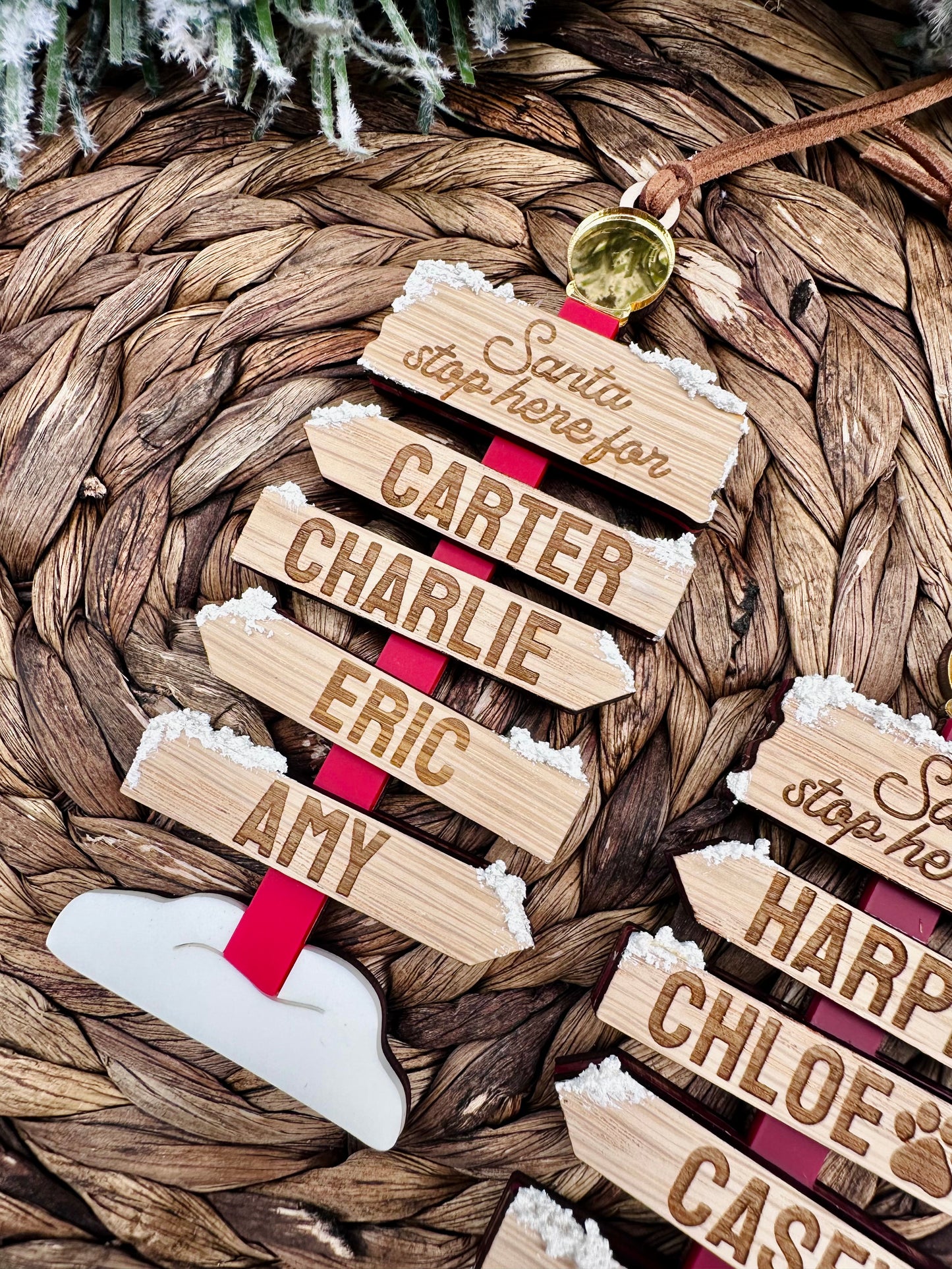Santa Stop Here North Pole Ornament