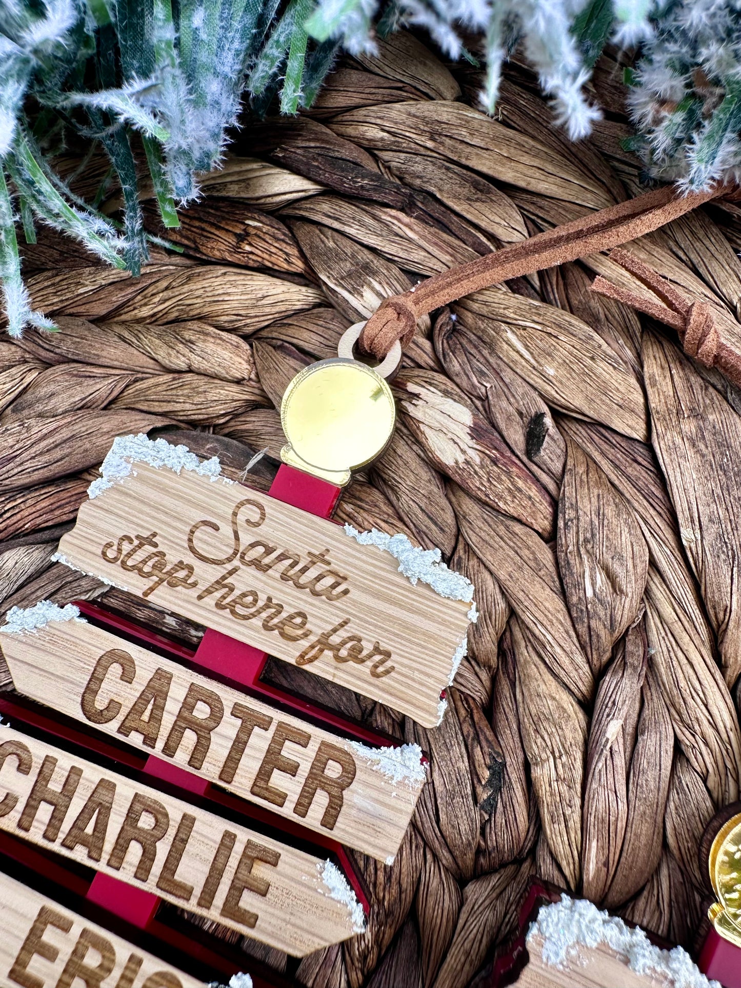 Santa Stop Here North Pole Ornament
