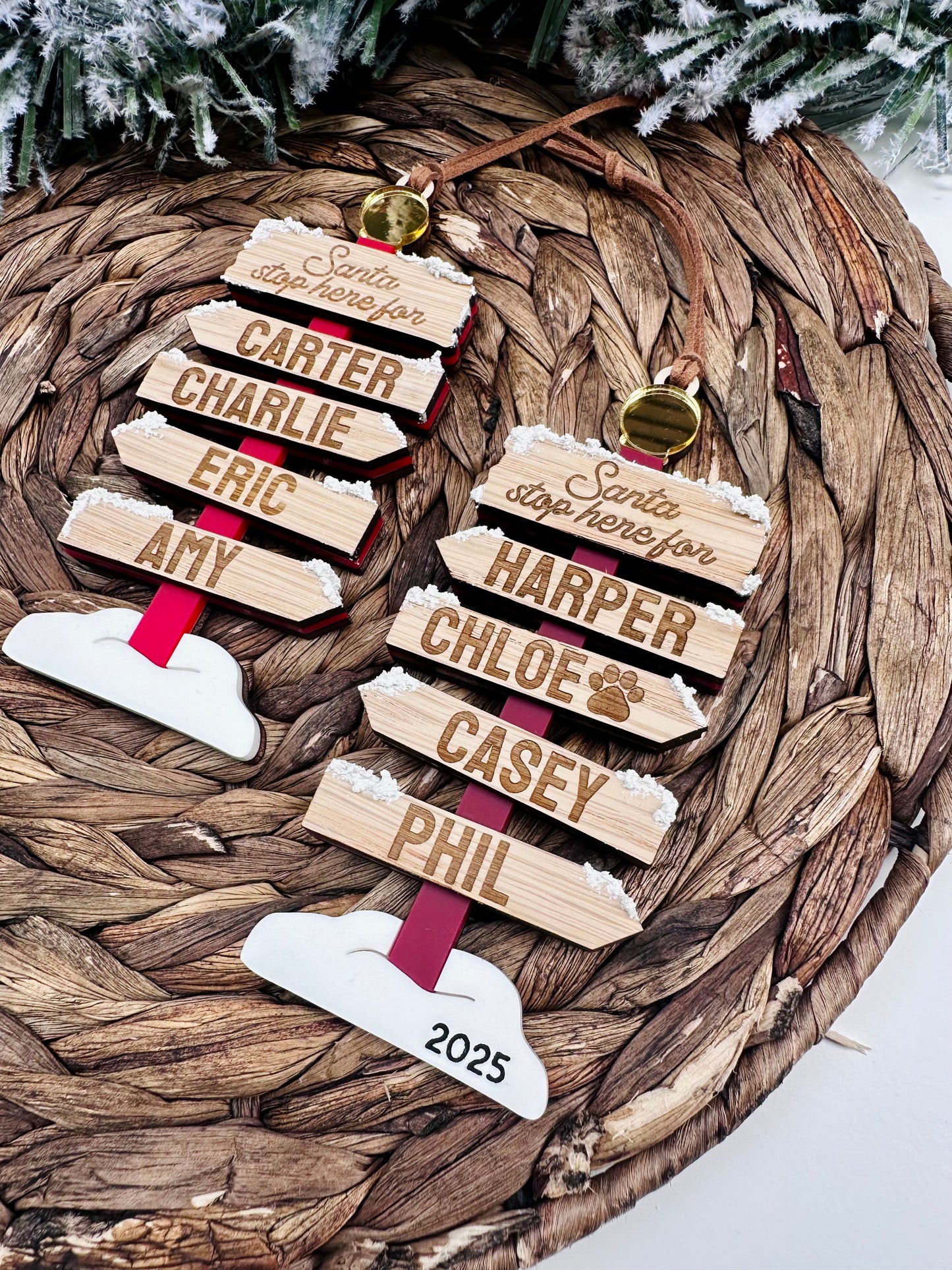 Santa Stop Here North Pole Ornament