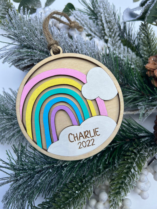 Personalized Rainbow Ornament
