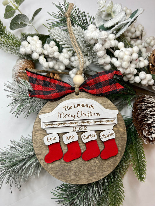 Personalized Family Stocking Ornament