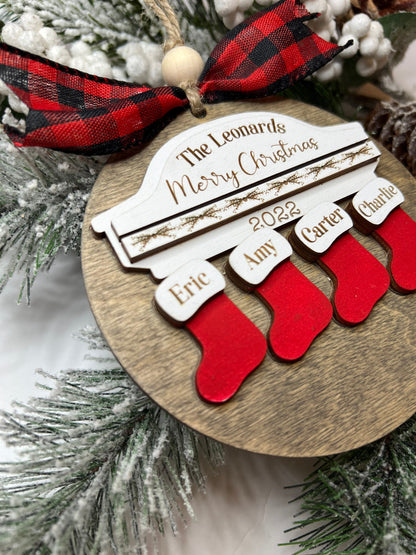 Personalized Family Stocking Ornament