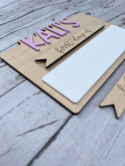 Interchangeable Back to School Sign