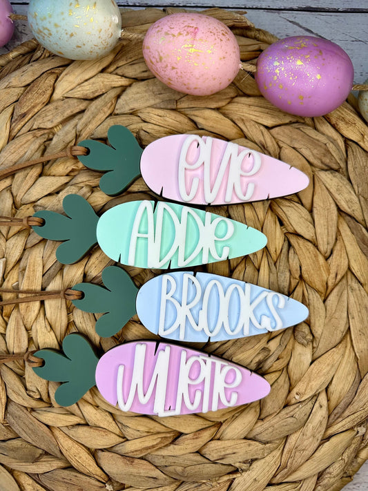 Personalized Carrot Basket Tags