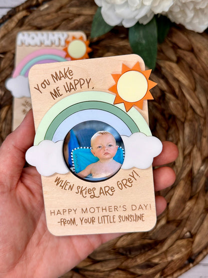 You Are My Sunshine Rainbow Mother's Day Photo Magnet