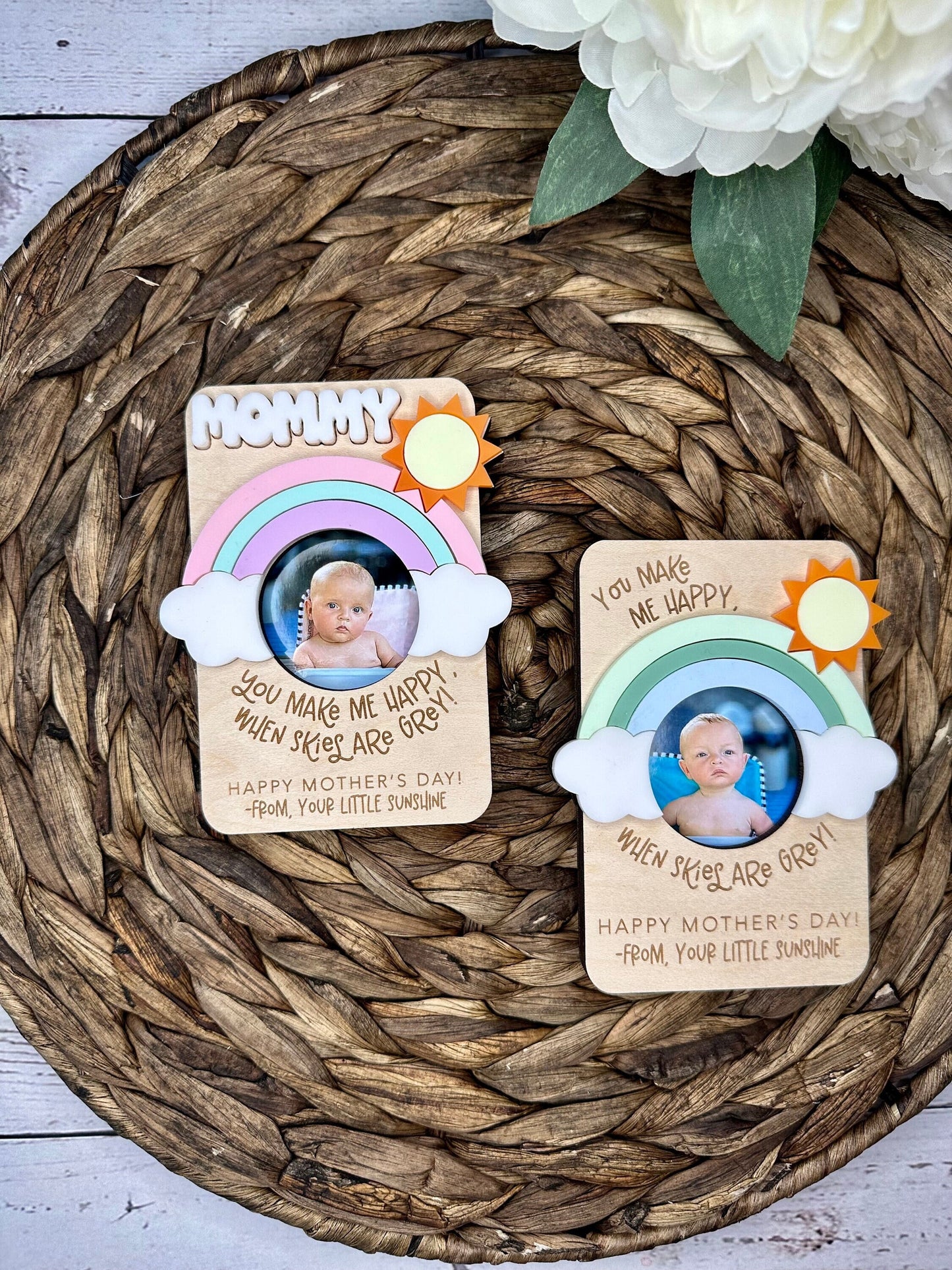 You Are My Sunshine Rainbow Mother's Day Photo Magnet