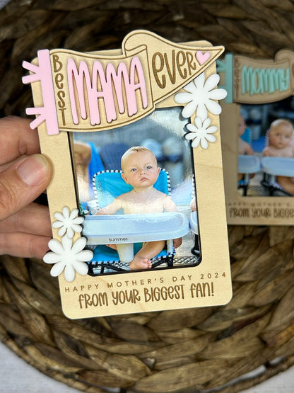 Biggest Fan Mother's Day Photo Frame Magnet