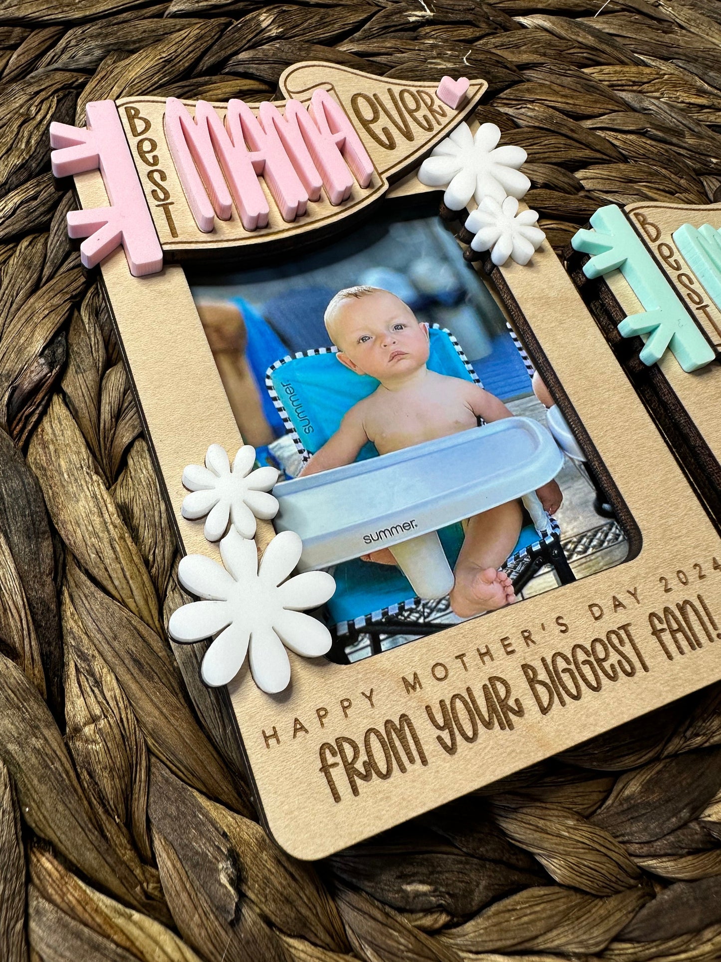 Biggest Fan Mother's Day Photo Frame Magnet