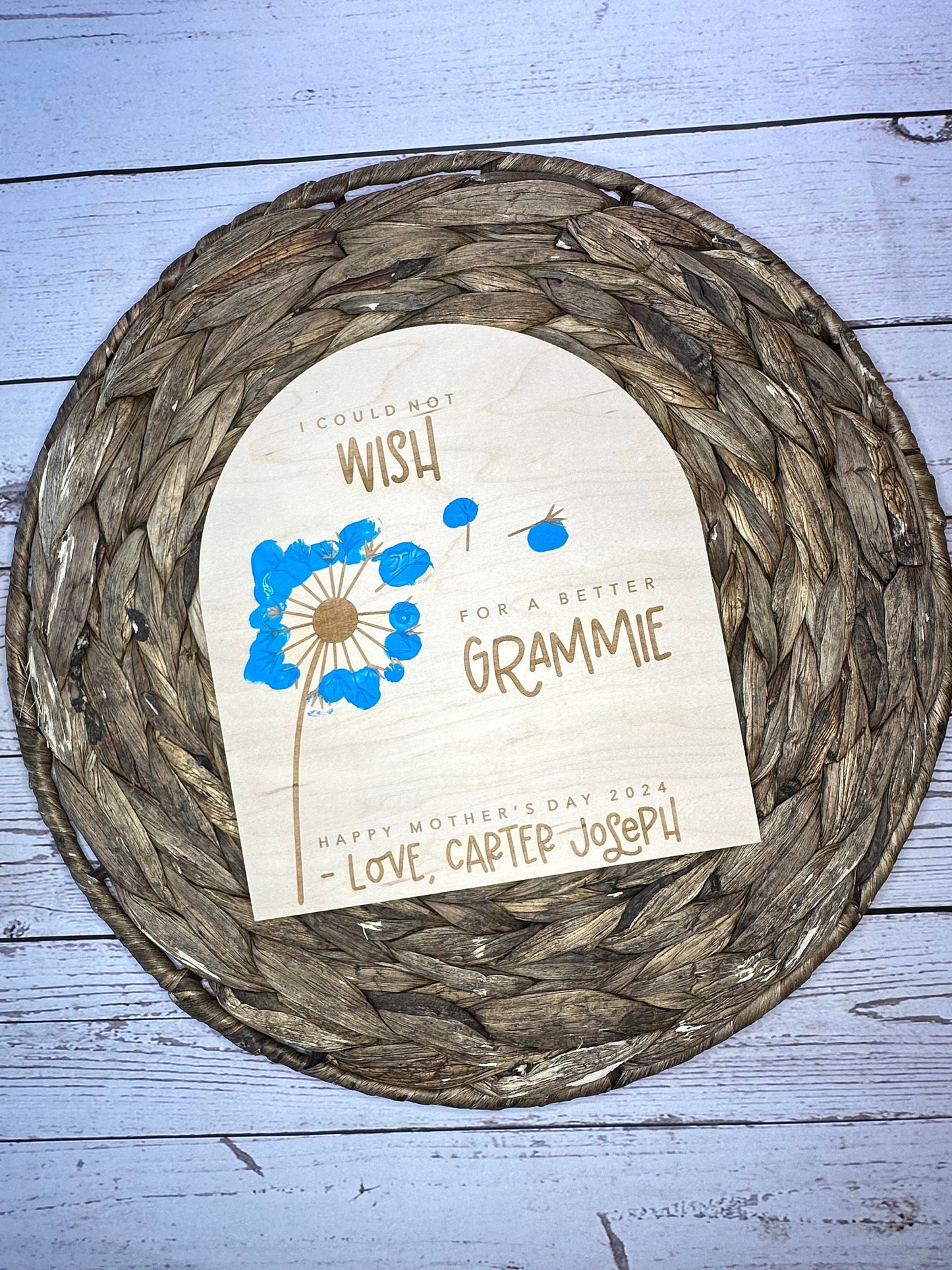 DIY Dandelion Fingerprint Mother's Day Sign
