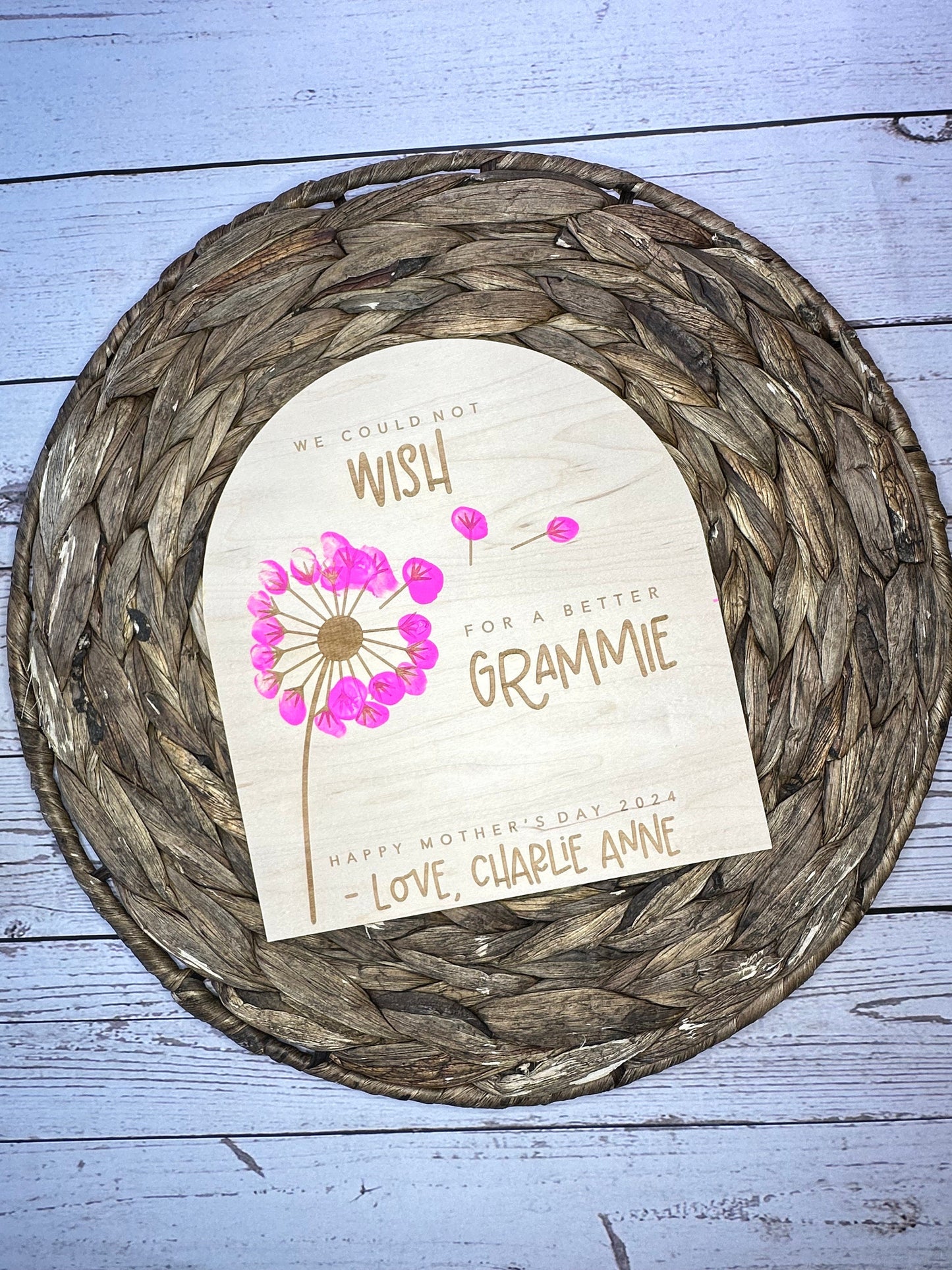 DIY Dandelion Fingerprint Mother's Day Sign