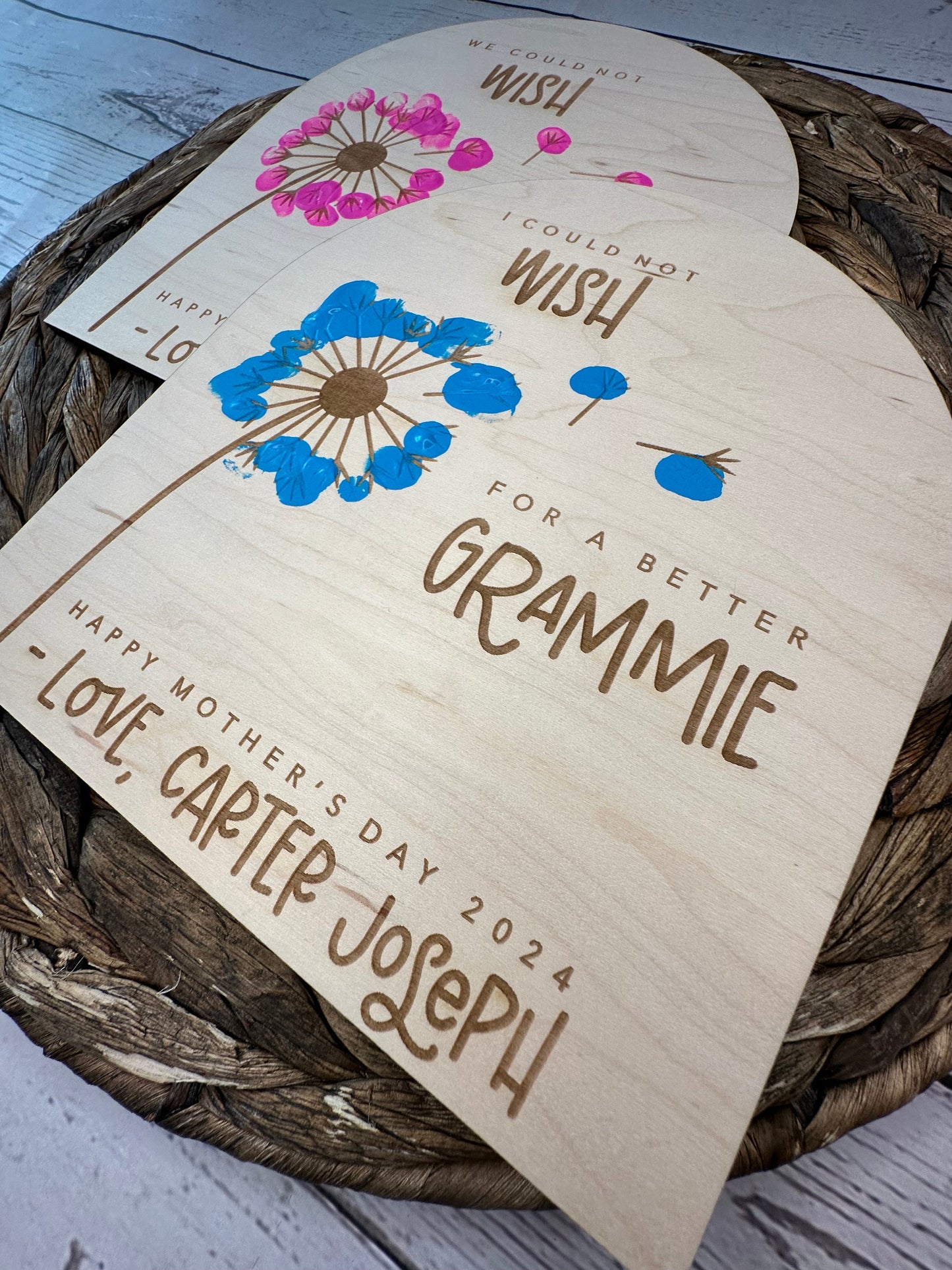 DIY Dandelion Fingerprint Mother's Day Sign