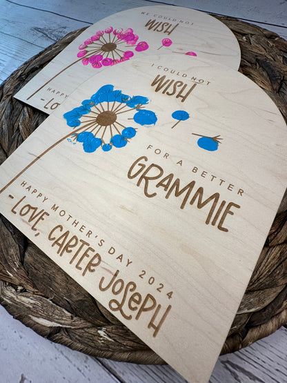 DIY Dandelion Fingerprint Mother's Day Sign
