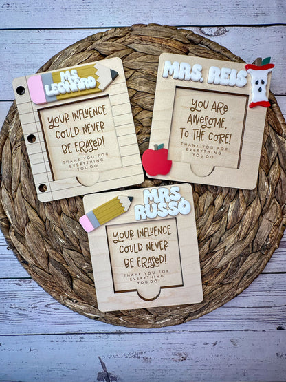 Personalized Teacher Sticky Note Holder