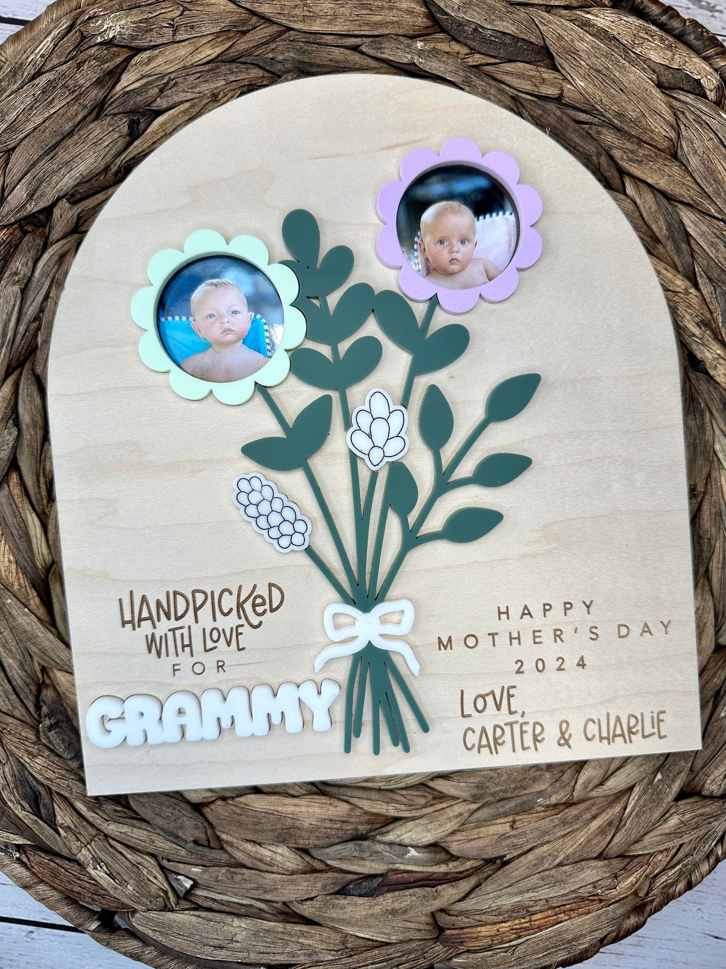 Mother's Day Flowers Photo Sign
