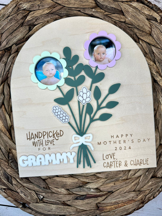 Mother's Day Flowers Photo Sign