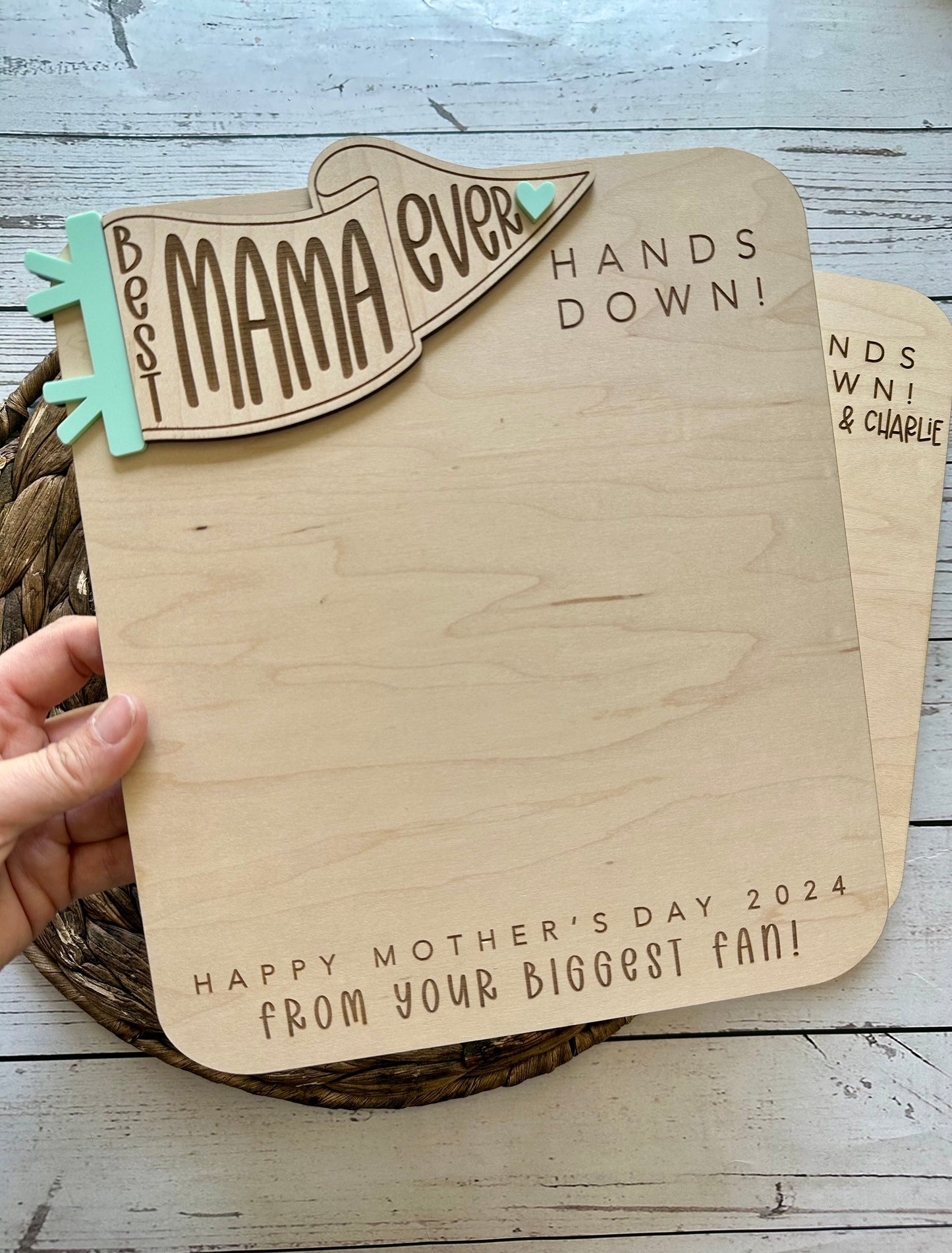 Best Mom Hands Down Mother's Day Sign