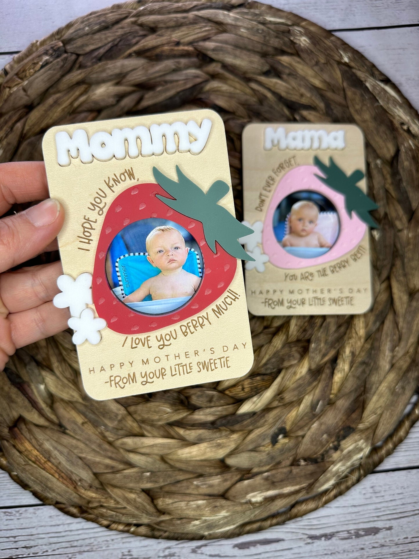 Strawberry Mother's Day Photo Magnet