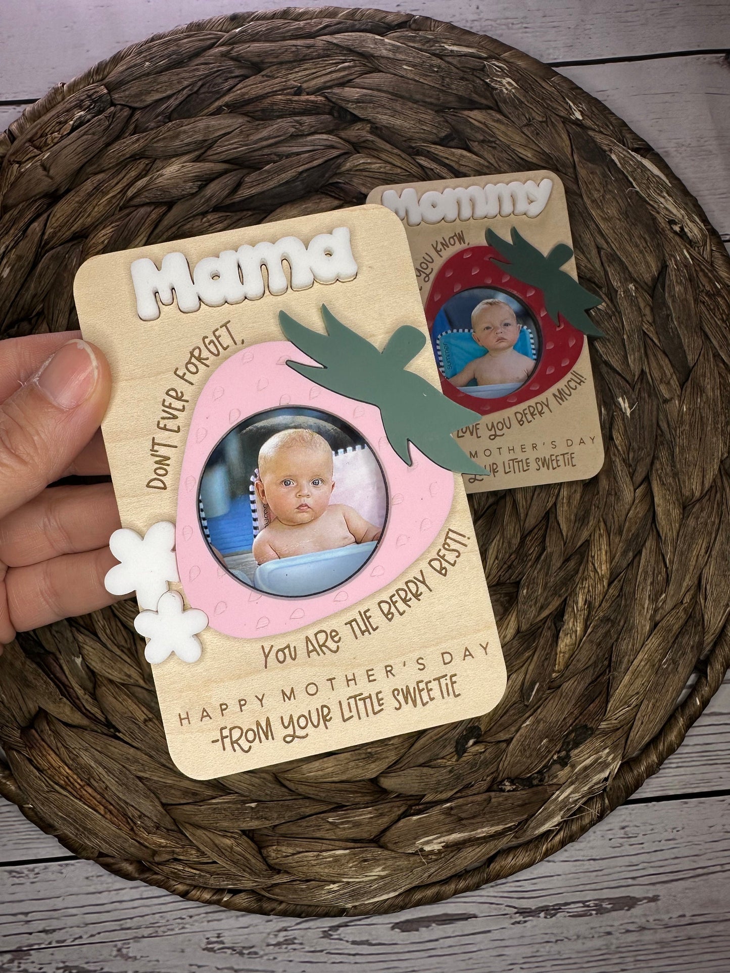 Strawberry Mother's Day Photo Magnet