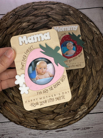 Strawberry Mother's Day Photo Magnet