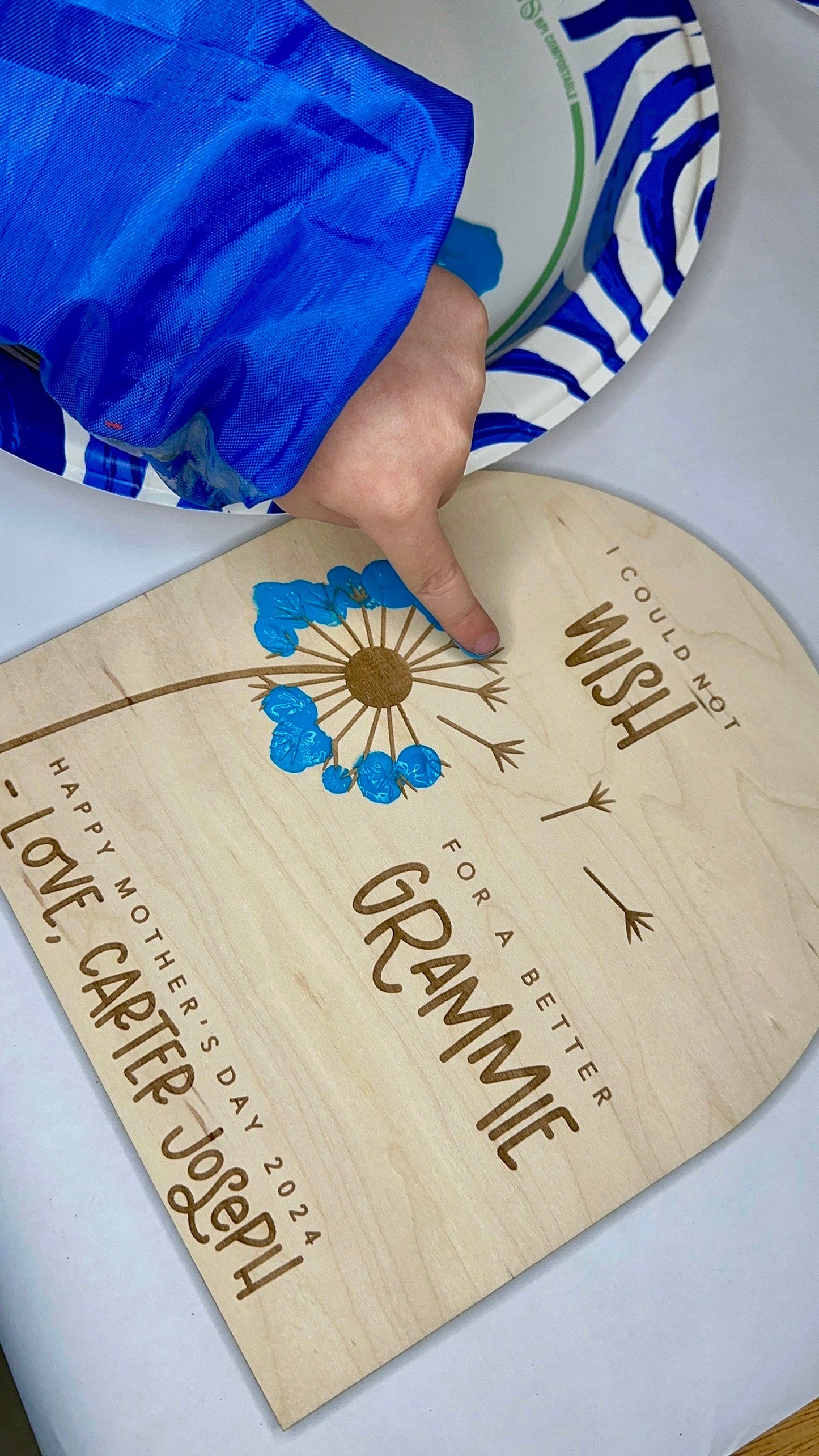 DIY Dandelion Fingerprint Mother's Day Sign