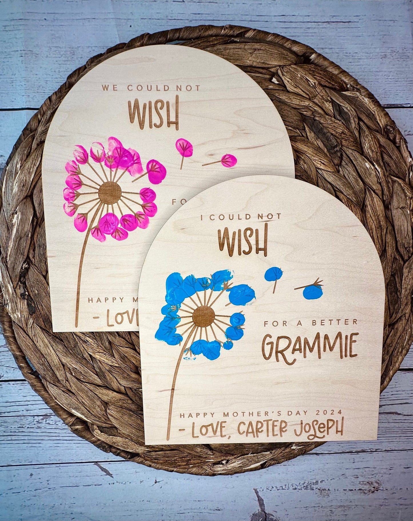 DIY Dandelion Fingerprint Mother's Day Sign