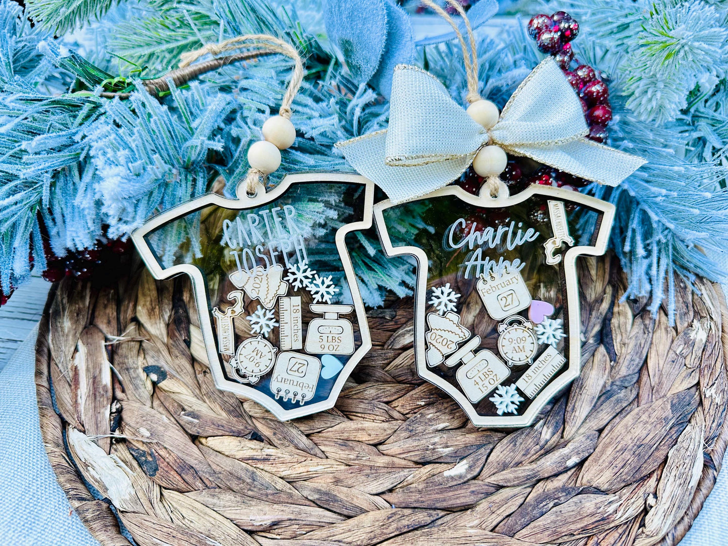 Baby Stat Shaker Ornament