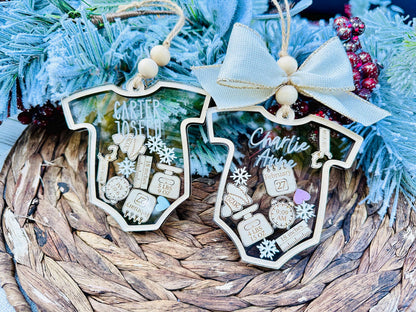 Baby Stat Shaker Ornament