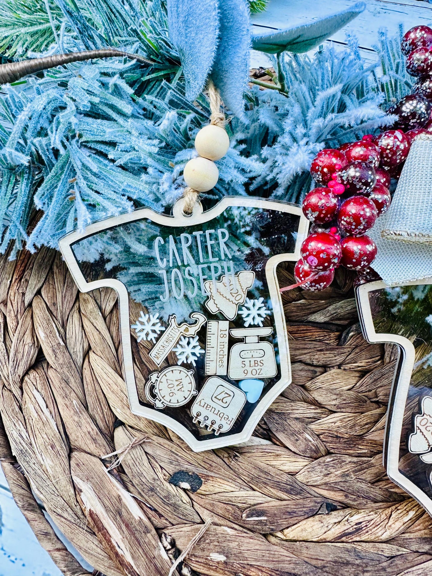 Baby Stat Shaker Ornament
