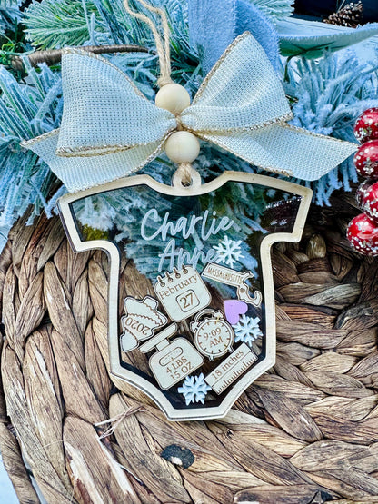 Baby Stat Shaker Ornament
