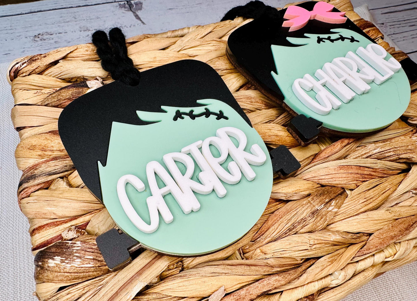 Frankenstein Boo Basket Tag