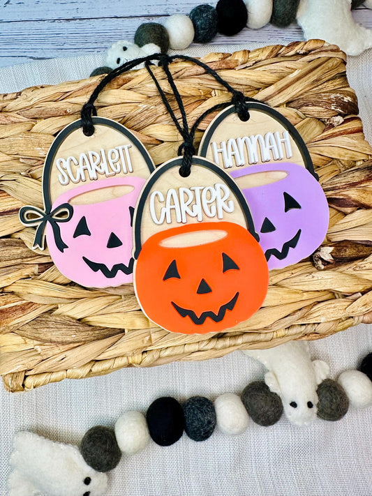 Pumpkin Basket Halloween Tag