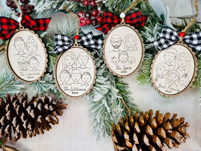 Personalized Family Portrait Ornament