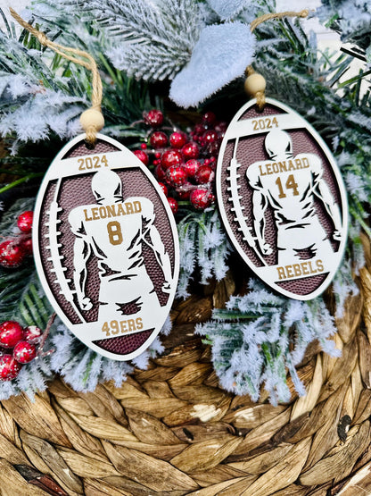 Personalized Football Ornament