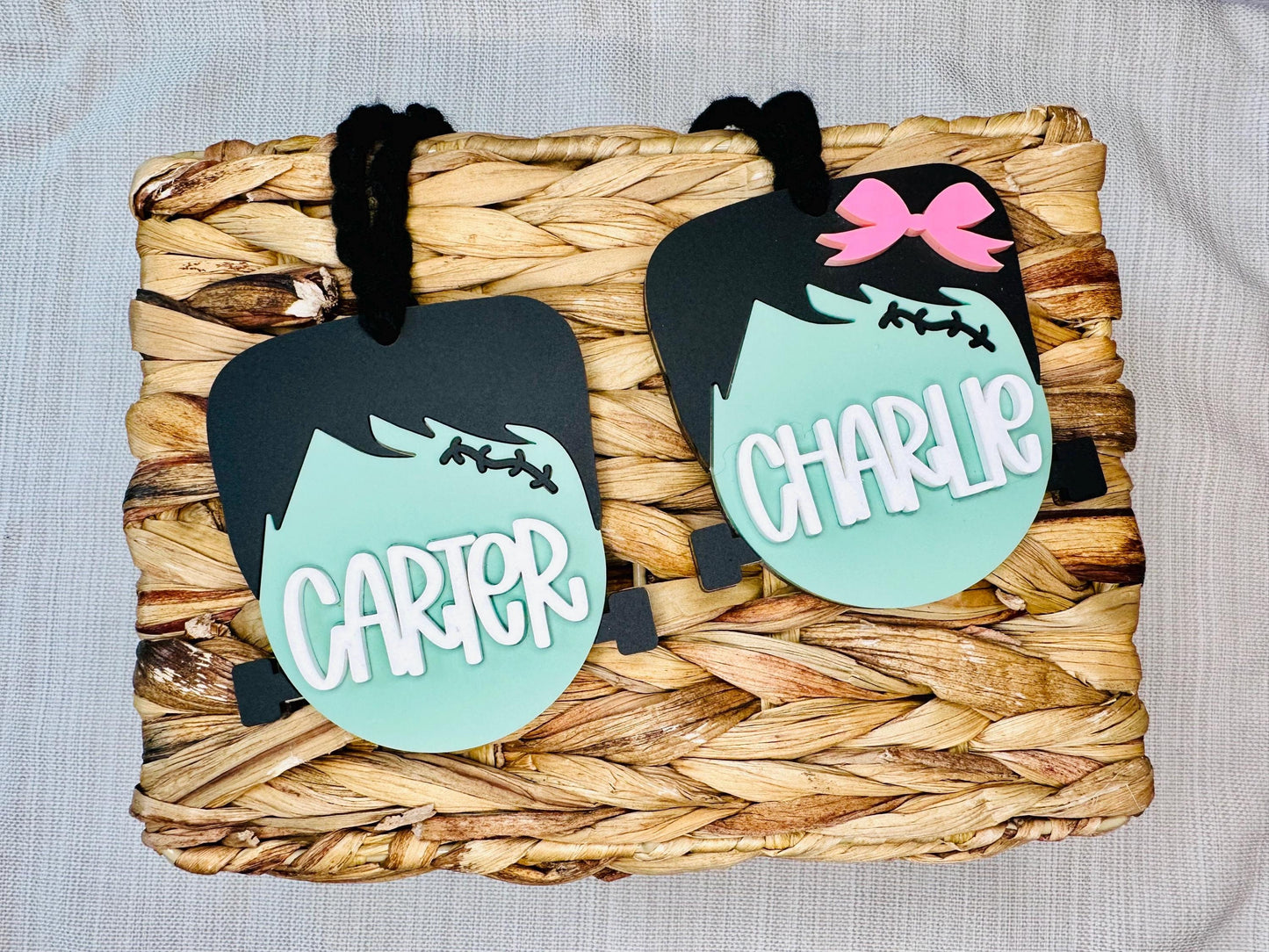 Frankenstein Boo Basket Tag
