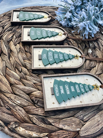 Personalized Family Christmas Tree Ornament