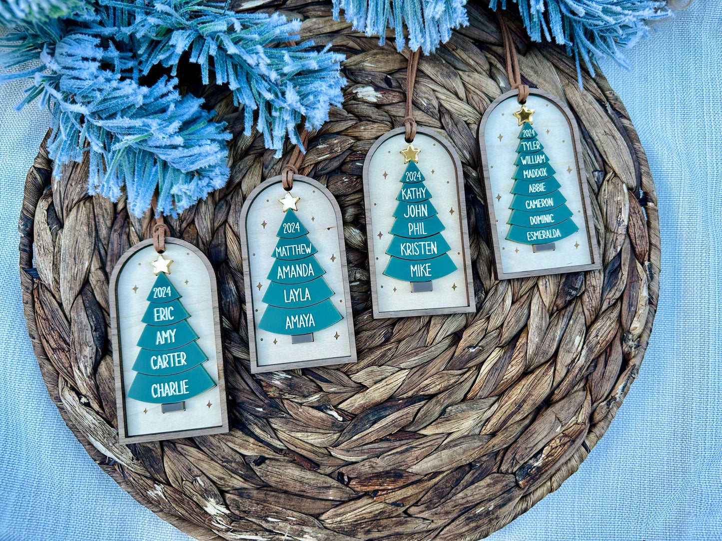 Personalized Family Christmas Tree Ornament