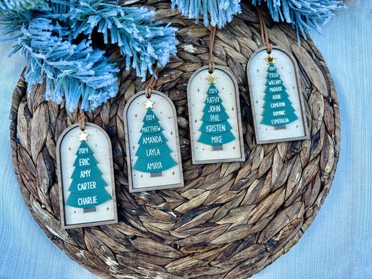 Personalized Family Christmas Tree Ornament