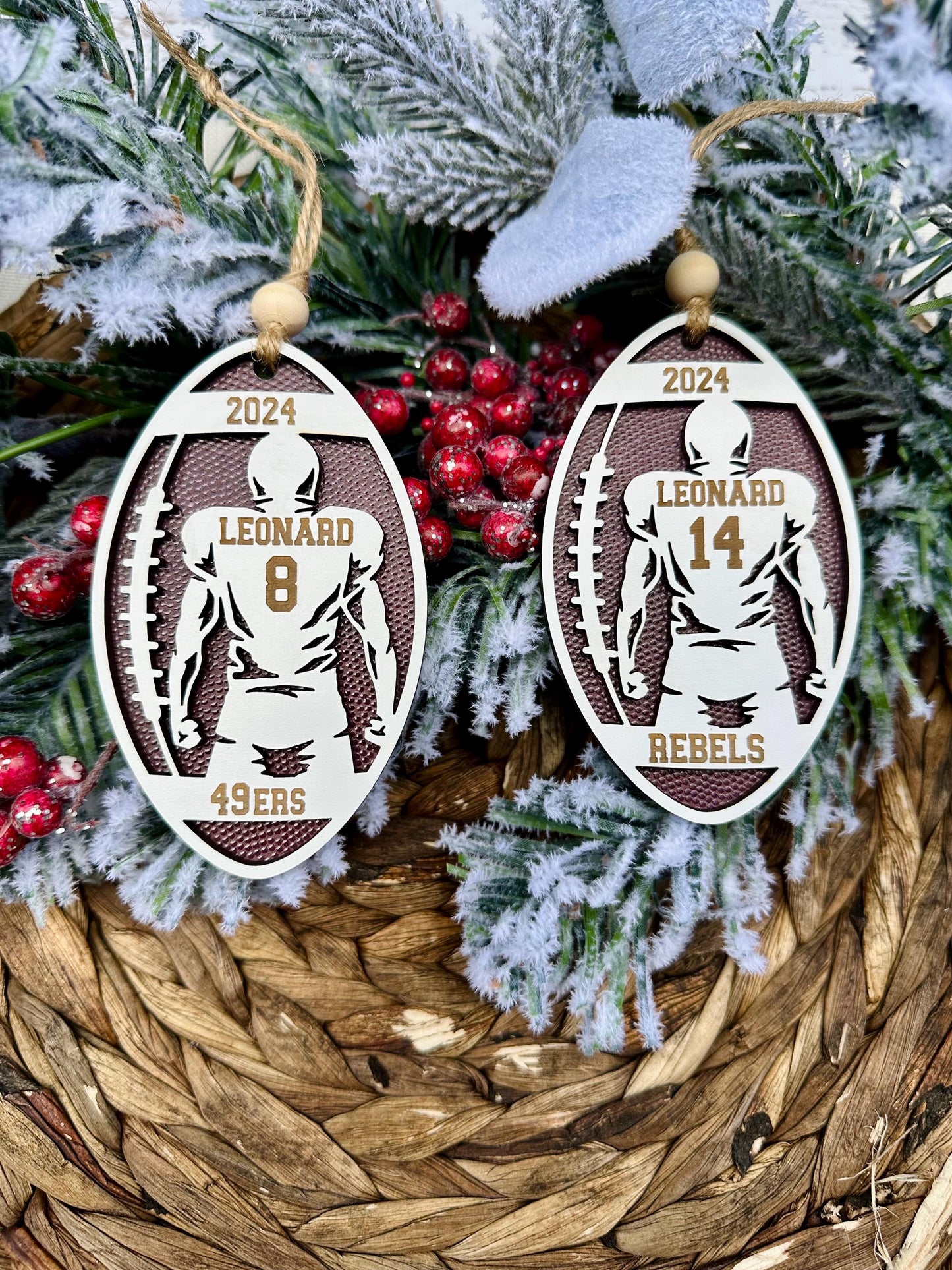 Personalized Football Ornament