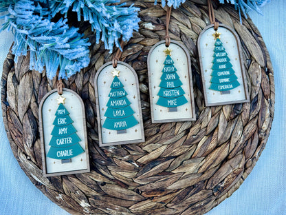 Personalized Family Christmas Tree Ornament