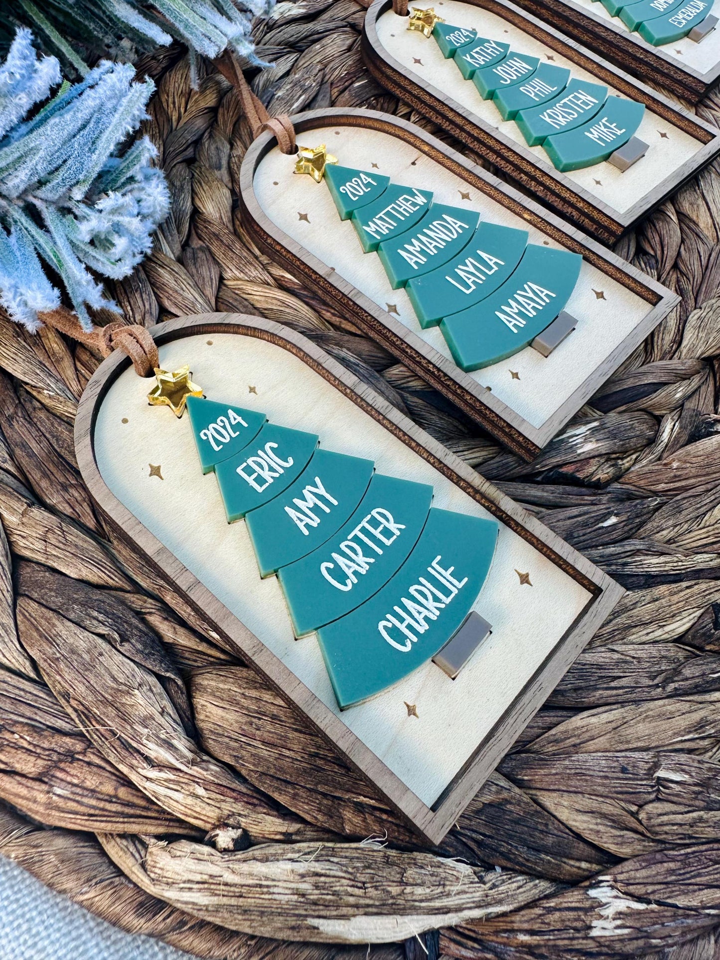 Personalized Family Christmas Tree Ornament