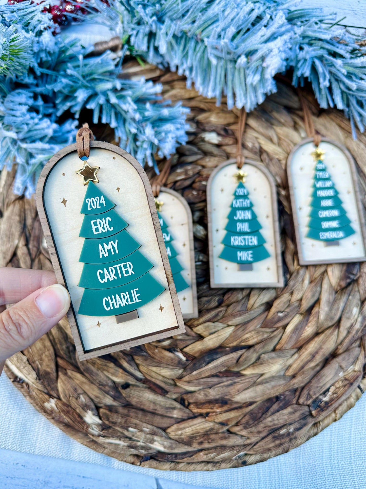 Personalized Family Christmas Tree Ornament