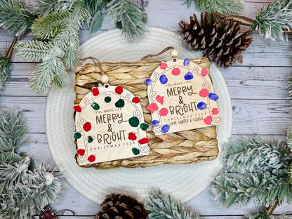Merry & Bright Personalized DIY Fingerprint Ornament