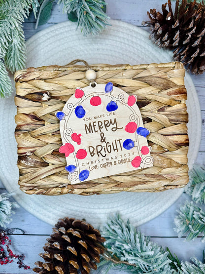 Merry & Bright Personalized DIY Fingerprint Ornament