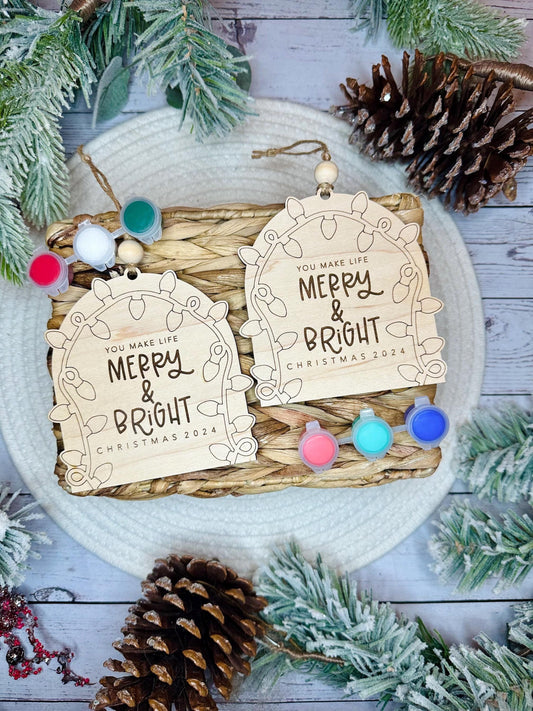 Merry & Bright Personalized DIY Fingerprint Ornament