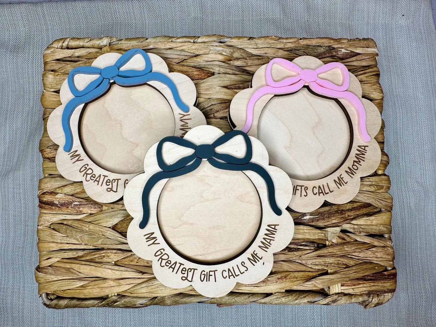 Coquette Bow Picture Frame Magnet
