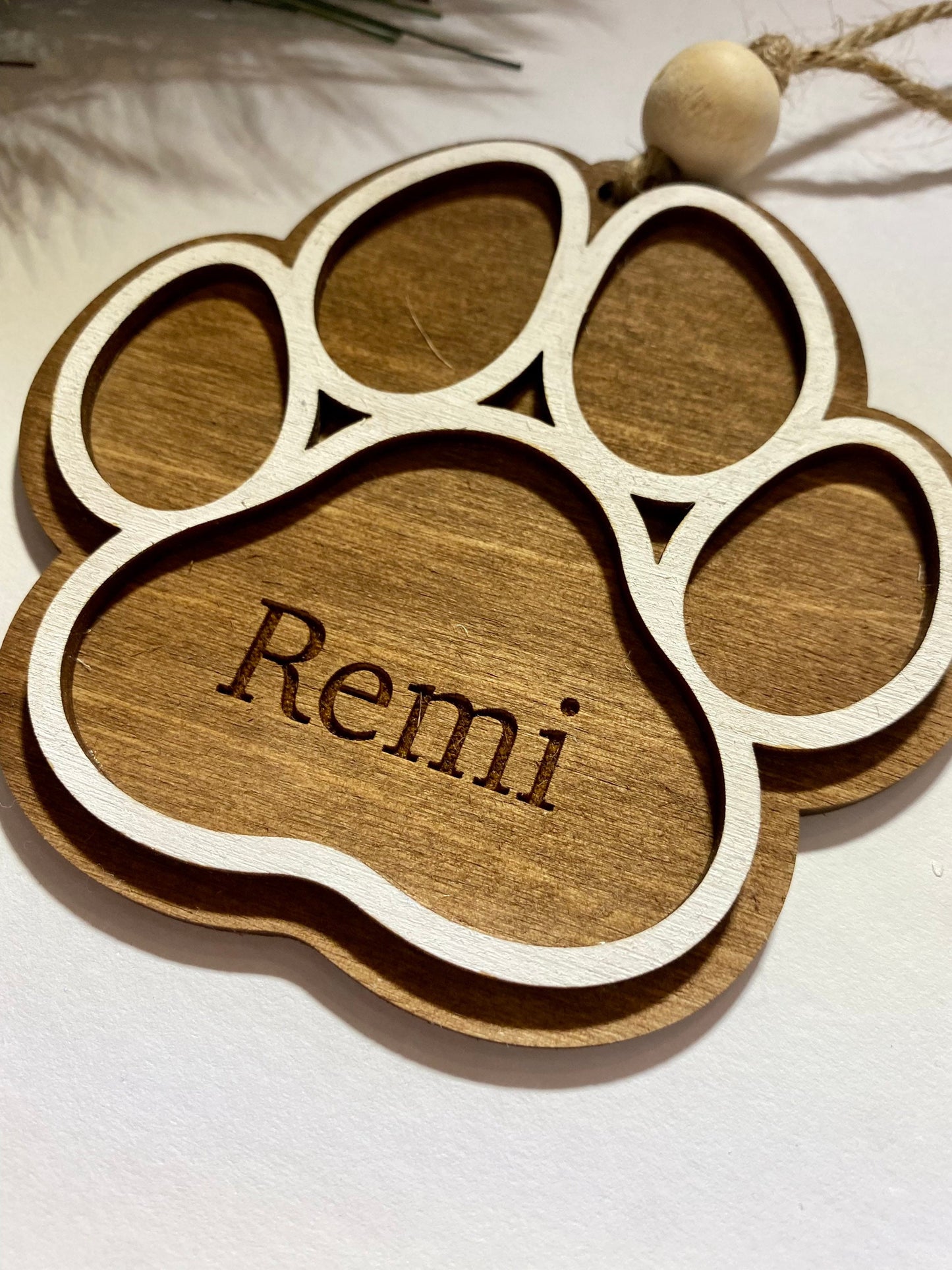 Dog Paw Print Ornament