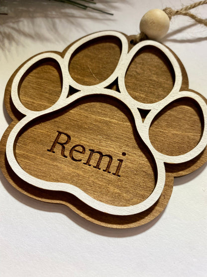Dog Paw Print Ornament