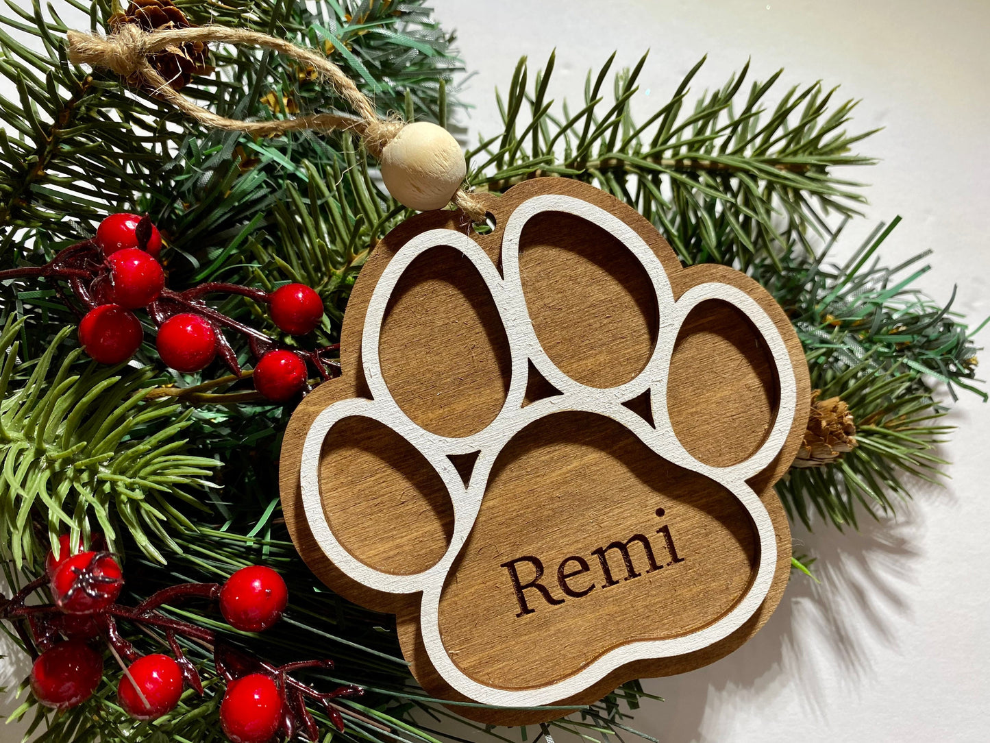 Dog Paw Print Ornament